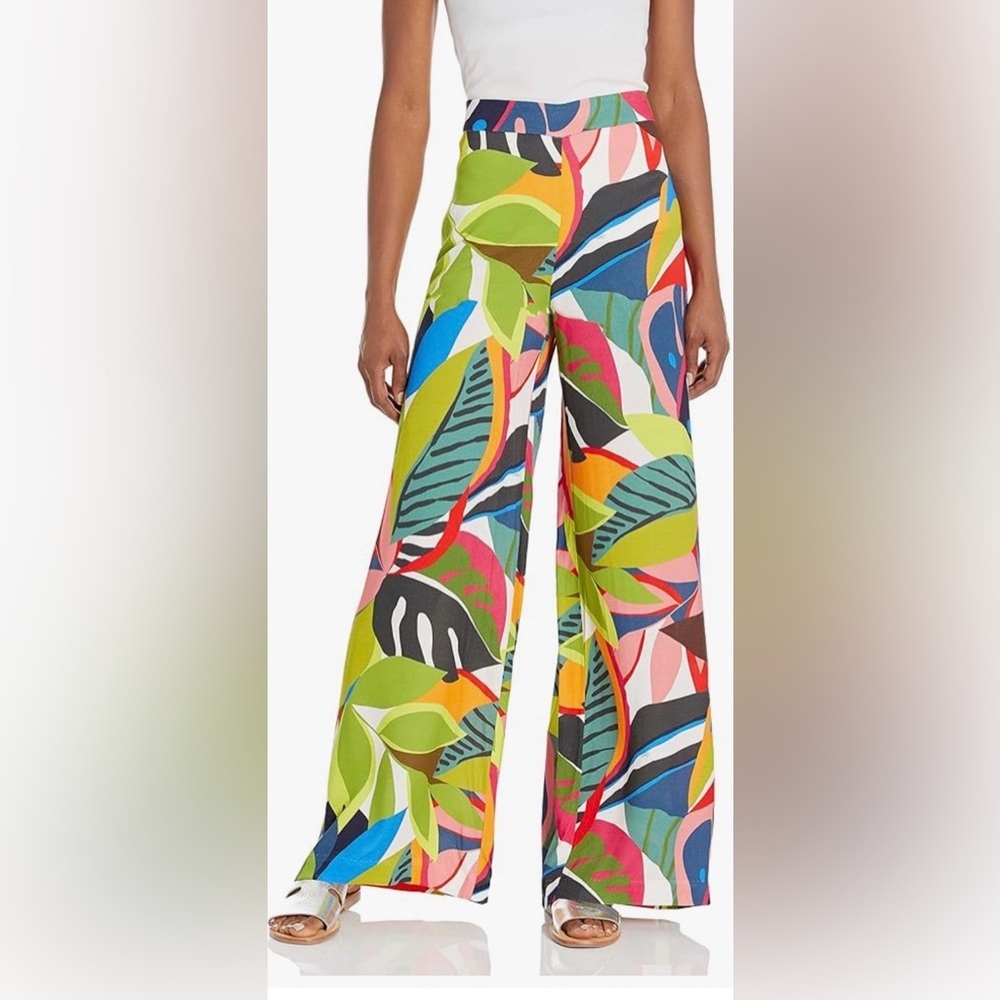 Trina Turk Women's Wide Leg Printed Pant Sz 6